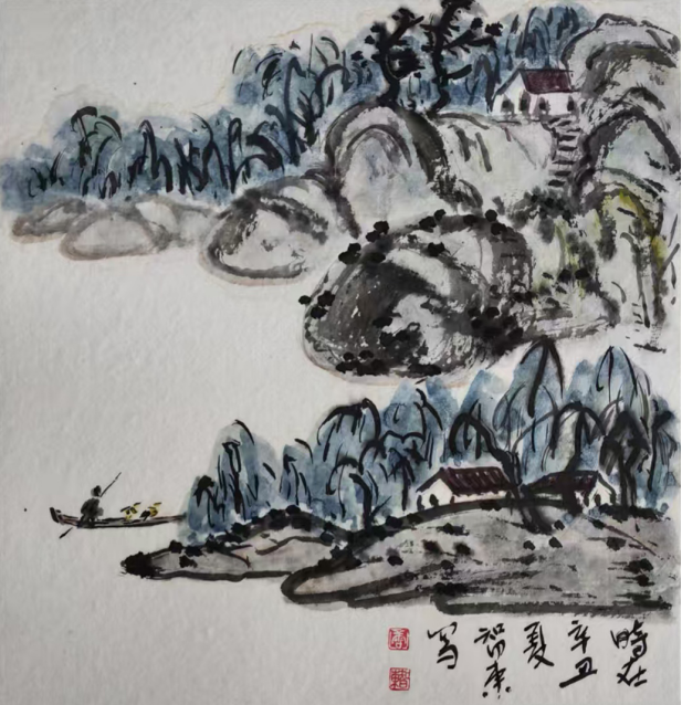 厚来斋中写苍鹰 笔墨凌云铸精神——唐智东艺术成就评述420.png