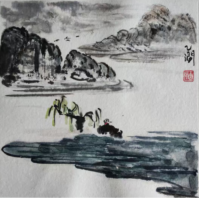 厚来斋中写苍鹰 笔墨凌云铸精神——唐智东艺术成就评述939.png
